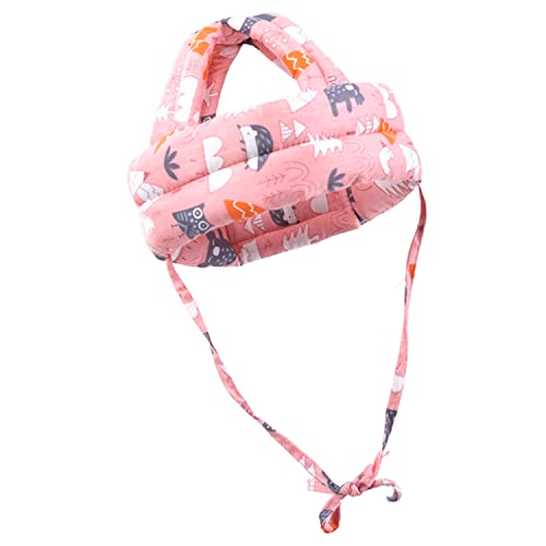 Capacete Bebê Protetor De Cabeça Ajustável Engatinhar Andar (Rosa Floresta)