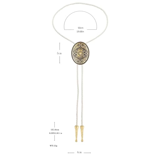 Image of Jeilwiy Bolo Tie for Men, Western Bolero Tie Cowboy Ties Native American Cowgirl Bolo Tie Accessories for Men Women