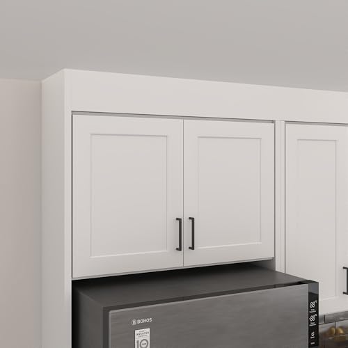 Image of Furinno Shaker Wall Kitchen Cabinet 2-Doors, Ready to Assemble, 12 D x 36 W x 24 H, White