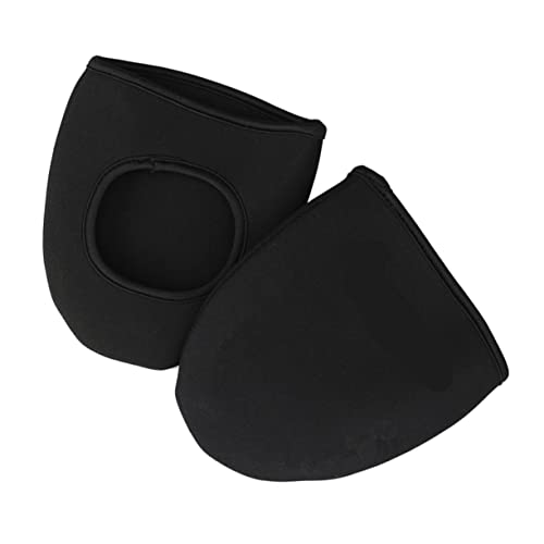 Cubiertas impermeables para zapatillas de ciclismo TEHAUX, 2 unidades, térmicas y cortaviento, para hombre y mujer, talla única (negro) miniatura 2