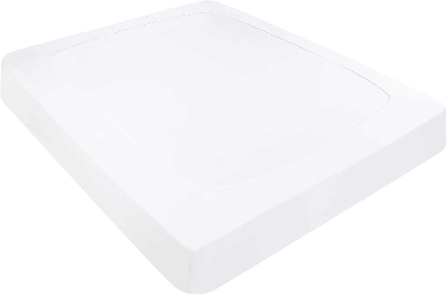 Mantovana Letto Matrimoniale Singolo Elasticità Vestiletto 120x200 160x190 Microfibra, Coprirette Elastica a 4 Lati, Facile da Rimuovere e Lavare(Bianco,180x200+38cm)