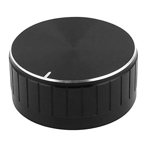 sourcing map Schwarzer Kunststoff Potentiometer Drehregler Knöpfe Kappen 17x40mm Regler Cover