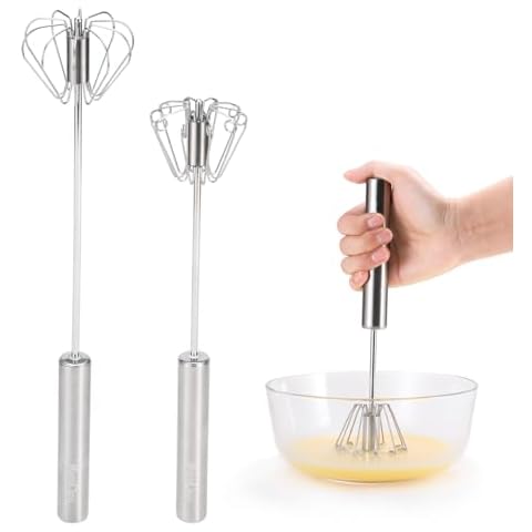 KSENDALO 12" & 14" Stainless Steel Semi-automatic Whisk Set Cover