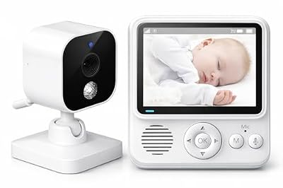 AnKeKe Baby Monitor with Camera and Audio, No WiFi Baby Monitor with 2.8" IPS Screen, 120-Hour Battery, 1000ft Long Range, 2-Way Talk, Cry and Feeding Reminder, Night Vision