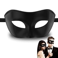 Gjinxi Venezianische Maske Maskenball Maskerade Maske Schwarz für Halloween Karneval Herren Damen Fasching Masken Masquerade Venetian Masks Augenmaske Gesichtsmaske Abendkleid Party Kostüm Cosplay