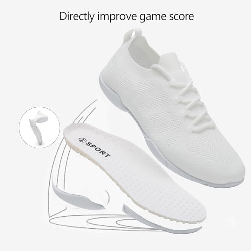 Kvwqoty Cheerleader Mädchen Schuhe Tanzsneaker Damen Cheerleading-Turnschuhe Cheer Tanz Tennis Sneaker Mesh Flexibel Gymnastik Outdoor Fitness Schuhe Kinder Weiße 33