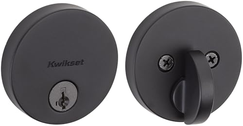 Kwikset 92580-026 258 Deadbolt Low Profile Single Cylinder Matte Black