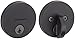 Kwikset 92580-007 258 Uptown Low Profile Slim Round Modern Contemporary Single Cylinder Deadbolt Door Lock featuring SmartKey Security in Iron Black