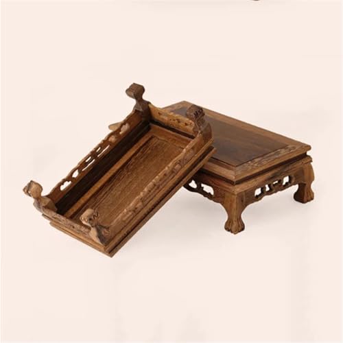 Base de bonsaï en bois style chinois grand format pour statue