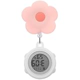 Hemobllo Montre Infirmière Électronique à Clip Rétractable Silicone Affichage Numérique pour Personnel Soignant Hôpital