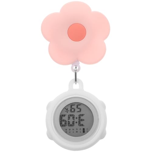 Hemobllo Montre Infirmière Électronique à Clip Rétractable Silicone Affichage Numérique pour Personnel Soignant Hôpital