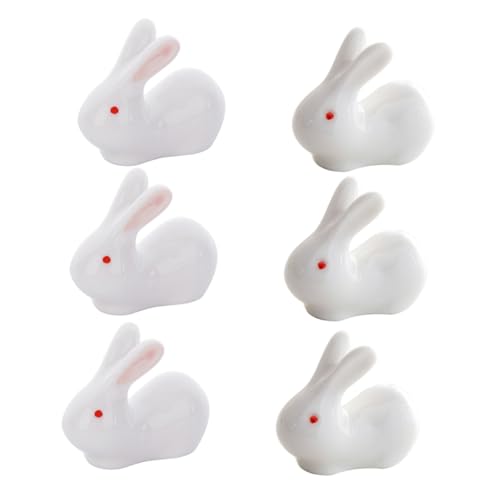 OFFSCH 6Pcs Cute Rabbit Shape Chopstick Holders Rest Rack for Dining Adorable Tableware Organizer for Utensils Home Decoration Chic and Design