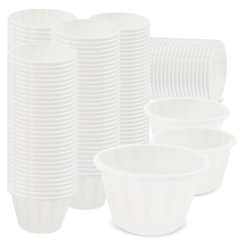 G4GADGET 1000x Wax Paper Medicine Pots 28ml – Fluid Resistant Disposable Cups for Epoxy Resin, Mixing, Paint, Sauce & Pills – Small Waxed Paper Ramekins for Resin Moulds, Art & Craft Kits