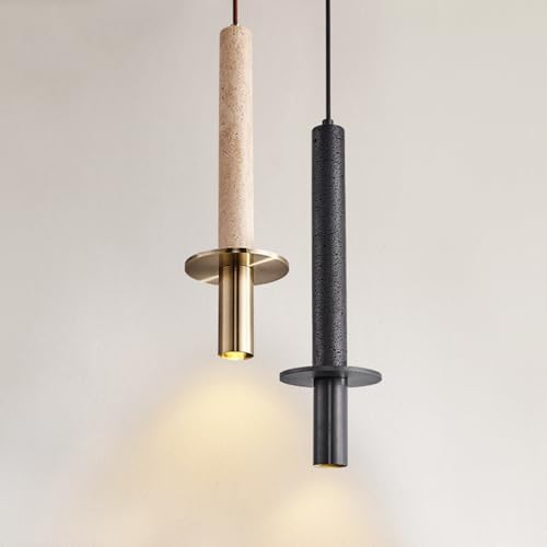 Lámpara de piedra cueva amarilla para isla de cocina y mesa de comedor elegante 2