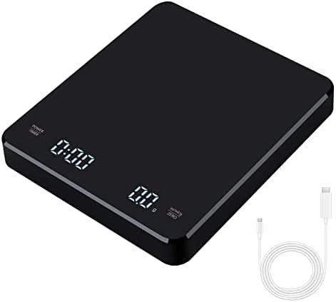 Benechef Coffee Scale, Weigh Digital Coffee Scale with Timer,Espresso Scale with Type-C Charging for Home Kitchen Scale Baked Food Nutrition