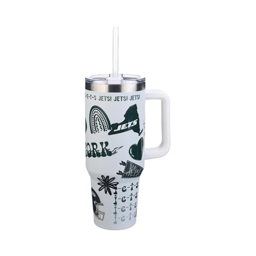 The Memory Company Officially Licensed 46oz Team Spirit Game Day Tumbler, New York Jets