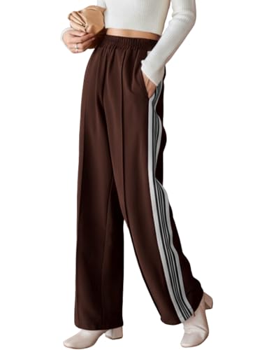 Image of GRECIILOOKS Trousers for Woman | Womens High Rise High Waist Flared Korean Style | Formal Pant for Women Office Wear| Track Pants for Womans Elegant for College & Events (Available in Plus Size)