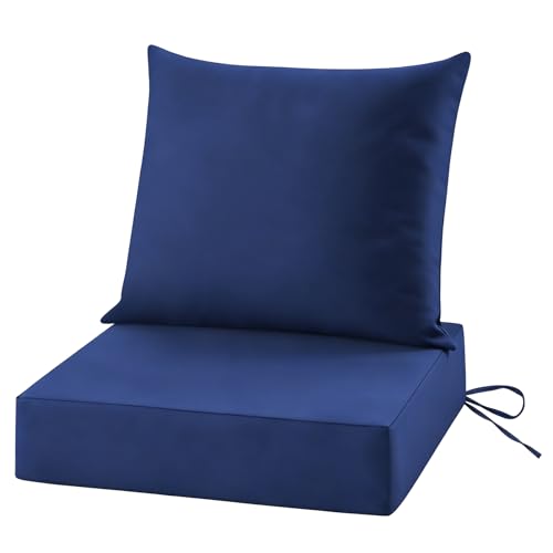 Aegisun Outdoor Deep-Seat Cushion Set, 24*24*5.75inch, Navyblue, Set of 1