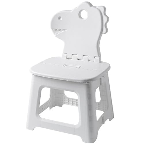Porgeel Adjustable Kinder Tritthocker Dinosaurier Weiß
