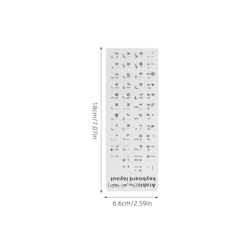Pegatinas para teclado de ordenador portátil bilingüe con protección contra suciedad 2
