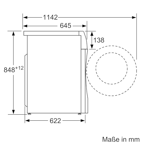 Siemens WN54C2A40, iQ700 Smarter Waschtrockner 10,5-6 kg, i-Dos - automatische Dosierung, smartFinish - reduziert Falten mit Dampf, aquaStop, autoDry-Technologie, varioSpeed Beschleunigung