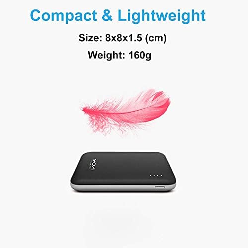 MOXNICE Power Bank Portable Phone Charger 10000mAh, Smaller and Lighter Battery Pack with 2 Outputs for iPhone, Samsung, Huawei and More