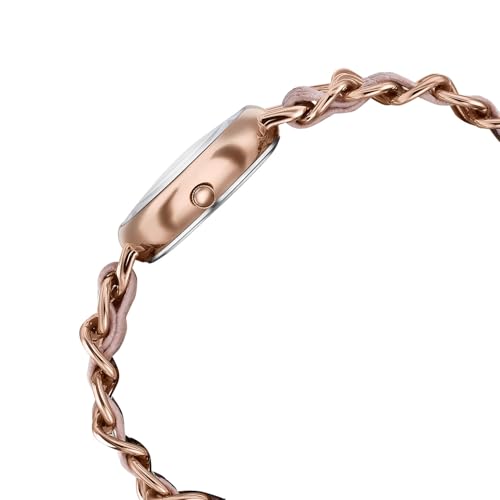 Image of Sonata Poze 9 with Quartz Analog with Metal+ Leather Strap Watch for Women