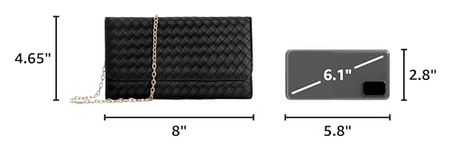 Image of U+U Small Crossbody Bags for Women, Cell Phone Purse Mini Clutch Bag with Removable Chain, Card Slots - Lightweight Purse