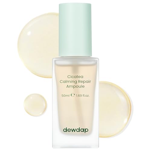 DEWDAP Cicatea Calming Repair Serum, Centella Ampoule, Soothing Moisturizing Serum with Panthenol for Sensitive Skin, Korean Skin Care (1.69 Fl Oz / 50ml)