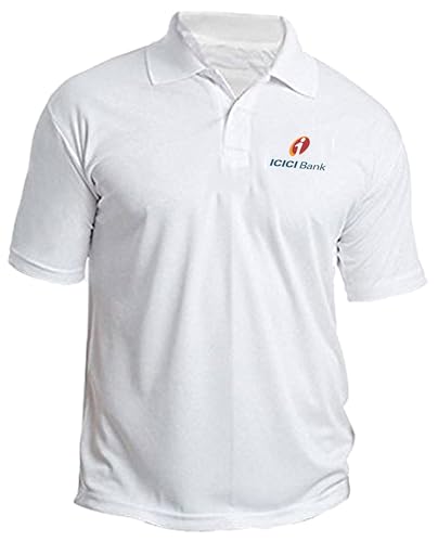 Image of ICICI Bank Logo Printed Polo /Collar Half Sleeve T-Shirt for ICICI Bank Staff Employee Promotion T Shirt for Men and Women