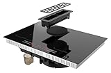 K&H Induktionskochfeld mit Dunstabzug (668 cbm/h), DD77-IN7204FLX [4 ZONEN FLEX] - Induktionskochplatte - Slider Touch Steuerung - Kochfeld Induktion - Autark - 77CM - 7200 Watt - 9 Leistungsstufen