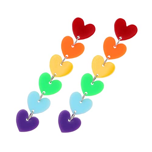 Boucles d'oreilles coeur arc-en-ciel le cadeau romantique idéal pour célébrer l'amour