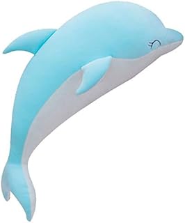 Oreillers de dauphine bleu et rose Coussins scellés Animaux farcis, peluche Jouet Mer Coussin Animal Coussin Accueil Décoration Big Poupée Coussins pour Chrismas Anniversaire Cadeau Chambre Salon Salo