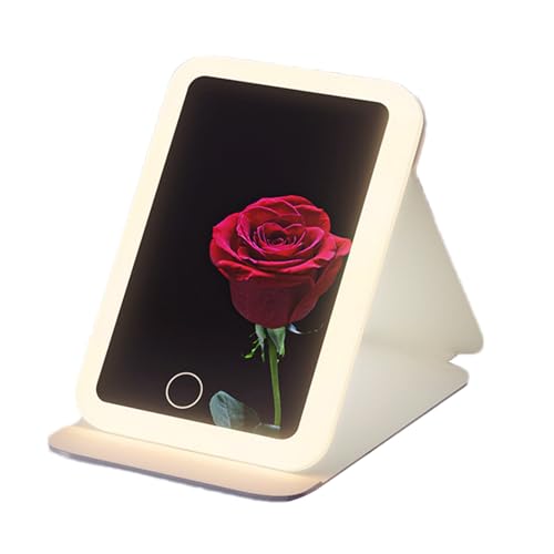 Miroir de voyage éclairé miroir de vanité de table rechargeable LED - 2