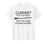 Clarinet wet reeds with tears brass players