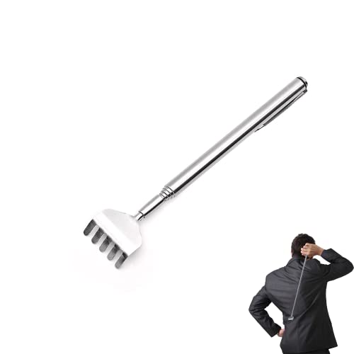 Schiena Grattaschiena Telescopico Portatile, Massaggiatore Con Manico Allungabile in Acciaio Inox