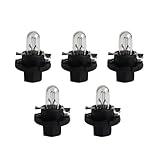 Dogary 5 PCS DB501 T5 Car Dashboard Light Bulbs, Responsive High Brightness Indicator with Flat Top, Plug and...