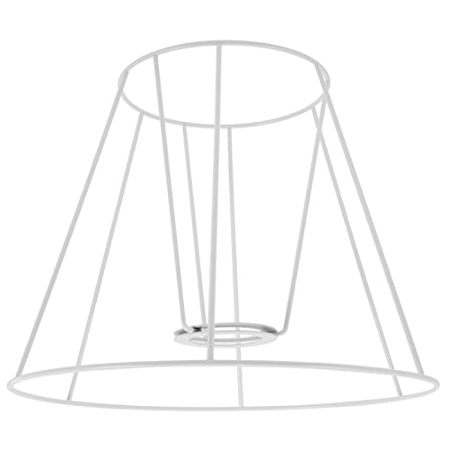Lurrose Hängelampe Lampenschirm Rahmen Ersatzschirm Gestell Rohling Ring E27 Pendelleuchte Schirm Eisen Ersatz (Unterer Durchmesser 17 cm, Lampenanschlussdurchmesser 4,2 cm)