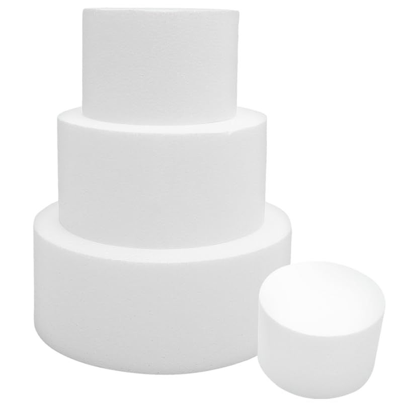 PRETYZOOM 4pezzi Dummies Per Torte Schiuma Modelli Per Decorazione Torte Per Pratica E Esposizione Rigidità Leggera Facili Da Personalizzare E Riutilizzabili Dimensioni