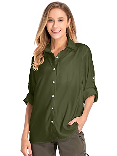 Jessie Kidden Chemise de randonnée à manches longues pour femme - UPF 50+ - Pour safari, camping, voyage - Séchage rapide - - S Cover