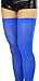 ToBeInStyle Women's Nylon Thigh High Schoolgirl Opaque Stockings (Blue)