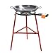 Garcima Tabarca Paella Pan Set with Burner, 20 Inch Carbon Steel Outdoor Pan and Reinforced Legs Imported from Spain (14 Servings)