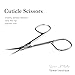 Manicure Scissors Cuticle Multipurpose - Stainless Steel Beauty Scissors for Nails, Eyebrow, Eyelash, and Foot Care Curved Blade with Ergonomic Handle for Men and Women SUNDEN SD2253V