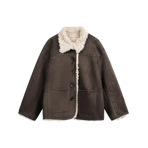 VIDI Loose Casual All In O Lambskin Cotton Padded Jacket for Men Women in Winter