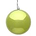 Vickerman N591073DSV 4 in. Lime Shiny UV Treated Christmas Ornament Ball - 6 per Bag