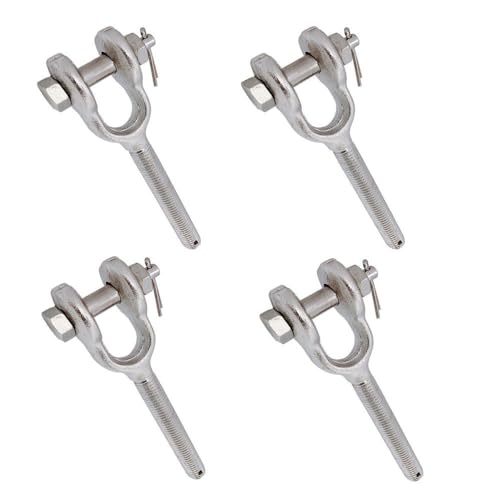 4 piezas tensores de quijada de acero inoxidable T316 de 1/4", hilo derecho, 500 lb capacidad de carga para aparejos marinos, barandales y cables de acero