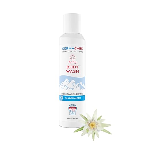 GERMACARE Baby Waschlotion – 200 ml – pH-hautneutrales Baby Duschgel & Shampoo für Kinder und Babys – feuchtigkeitsspendende Babypflege