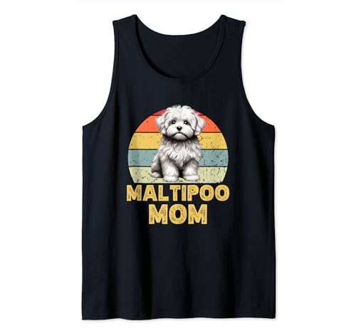Maltipoo Dog Mom Funny Dogs Lover & Owner Retro Débardeur