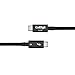 CalDigit Thunderbolt 5 Pro Braided Cable - 120Gbps 240W Power Delivery, Compatible with Thunderbolt 3, 4, USB4 Type C, MacBook Pro, iMac, iPhone 16 Max, Black (0.5m/1.64ft/19.685 Inches)
