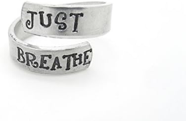 adjustable ring for women just breathe yoga jewelry